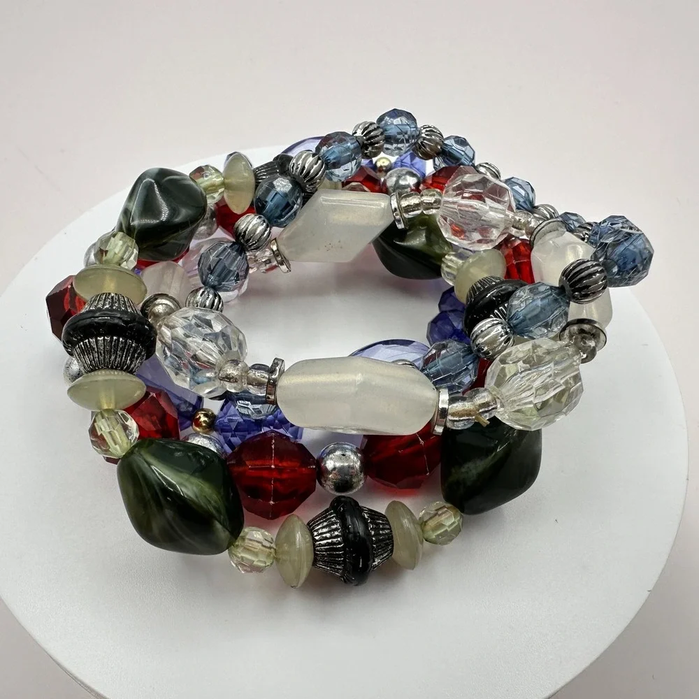 Vintage Y2K Beaded Bracelets Set Boho Statement Women's Classic Fashion Jewelry